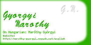 gyorgyi marothy business card