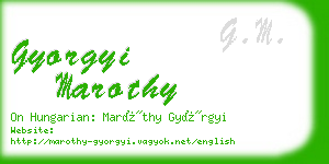 gyorgyi marothy business card